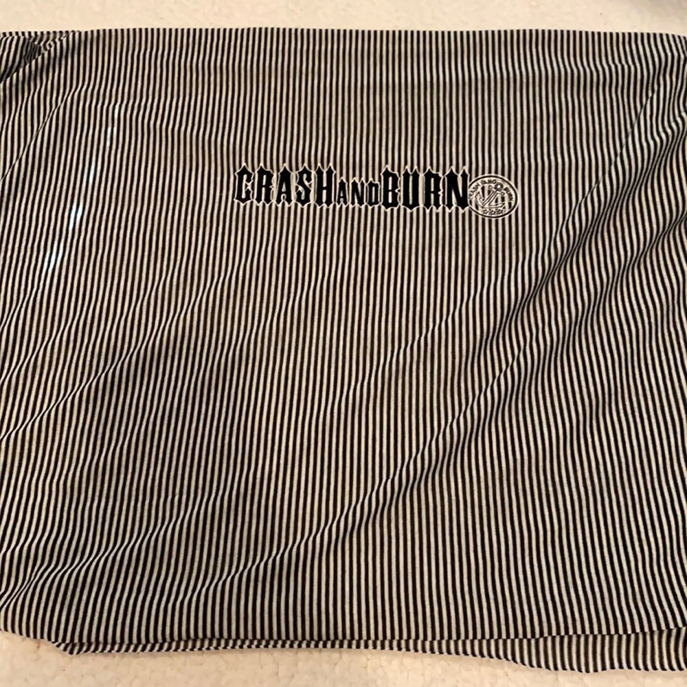 Crash and Burn Infinity Scarf Black and White